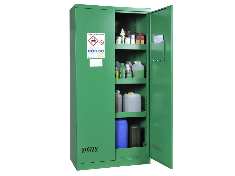 Armoire pour phytosanitaires - 2 portes - Rétention : 122 L