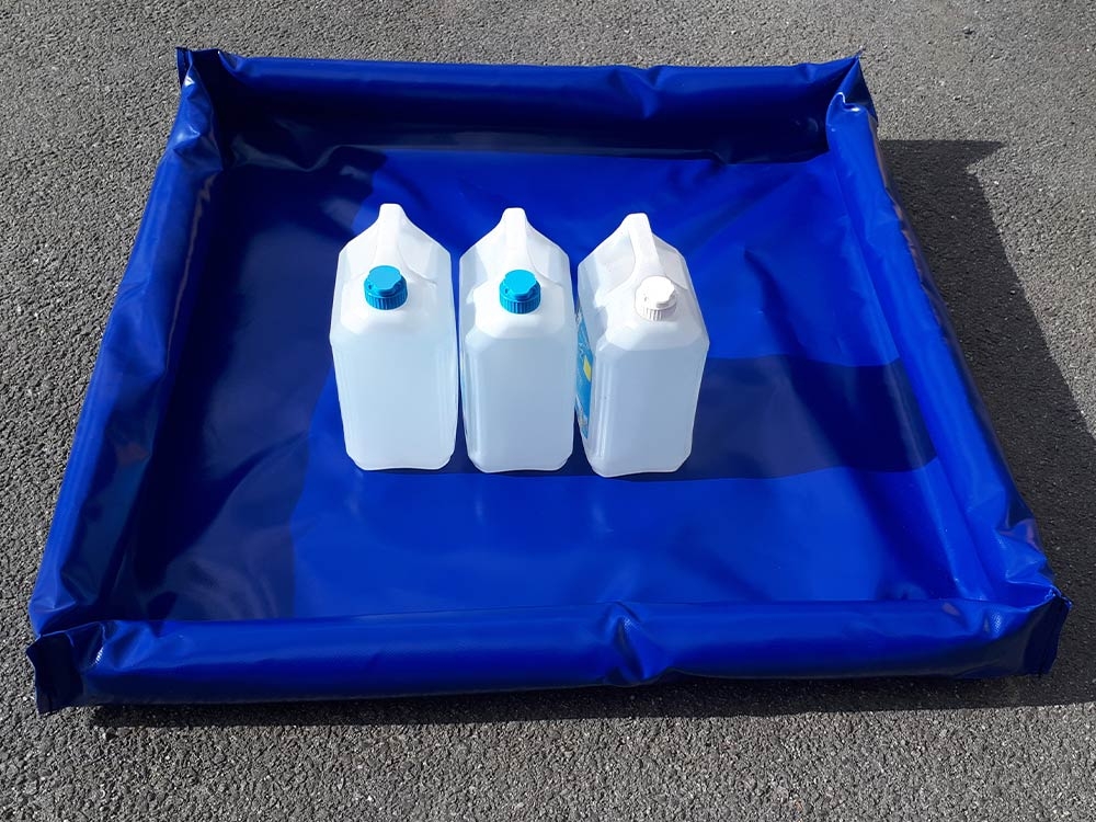 Bac de rétention souple autoportant idéal pour stocker de petites quantités de produits - DIFOPE
