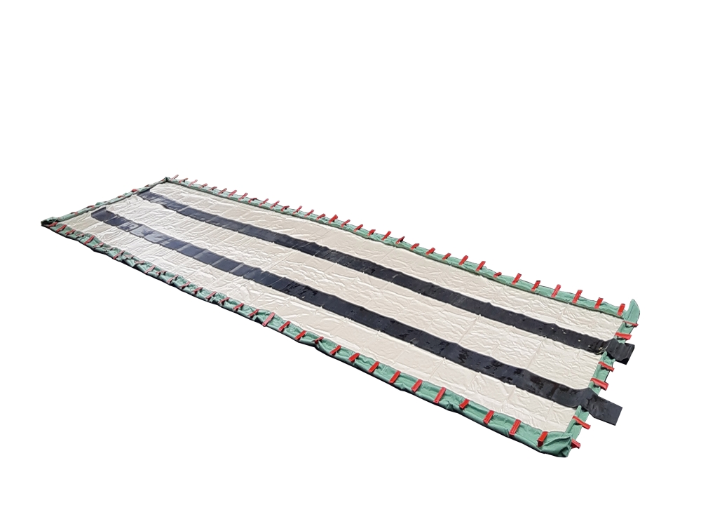 2 bandes de roulement dans bac souple autoportant