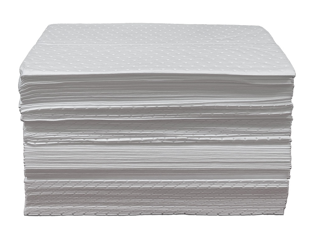 Feuilles absorbantes pour huiles, hydrocarbures - Double épaisseur - FH 100 AR