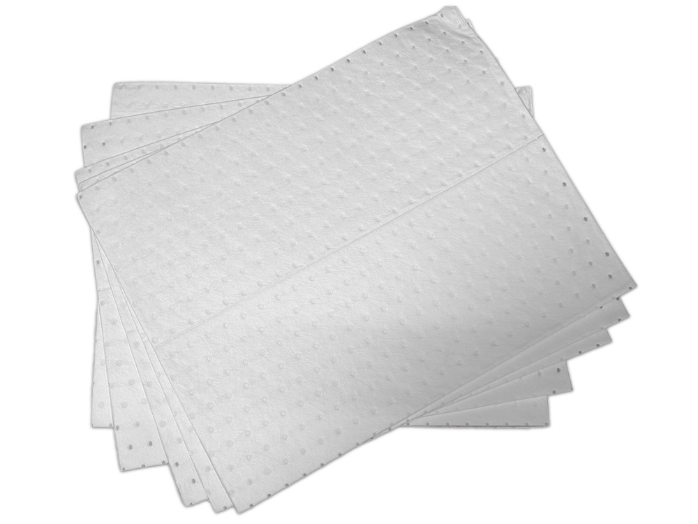Feuilles absorbantes pour huiles, hydrocarbures - Double épaisseur - FH 100 AR