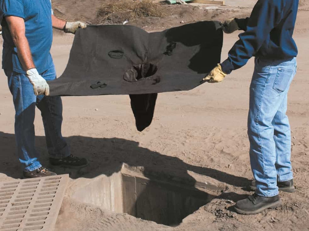 Filtre protection des bouches d'égout sur chantier de construction - Réf. FILTRE BE5 - DIFOPE