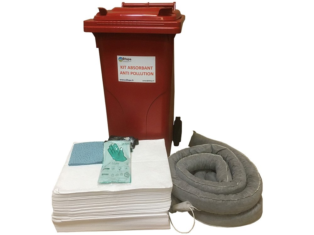 Kit d'absorbants anti-pollution, absorbants en box avec couvercle