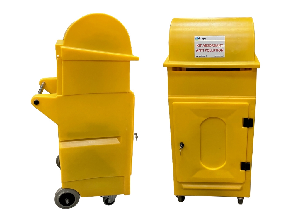 Kit absorbant pour hydrocarbures - 130 L - Kit Armoire mobile - KH130ARM - DIFOPE