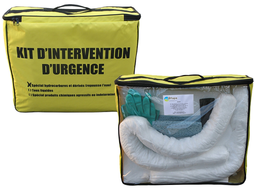 Kit absorbants 100 L conteneur mobile anti-pollution