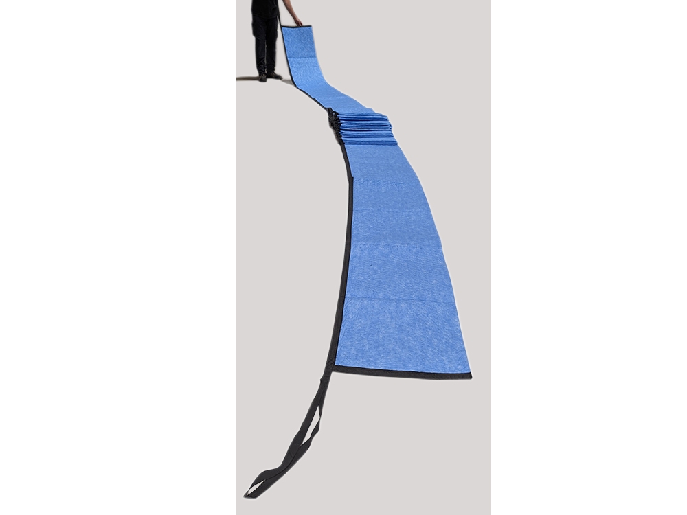 Tapis / serpillère absorbante avec cordage et poignées de fixation