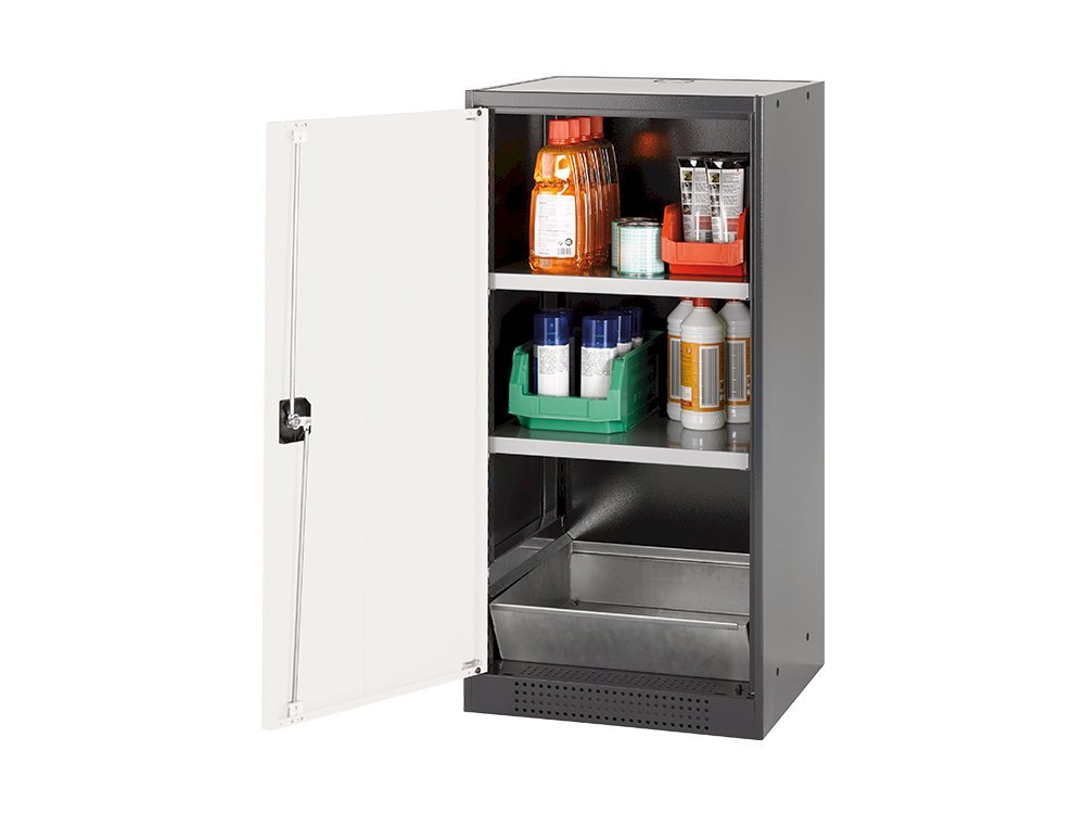 Armoire avec rétention pour stockage de produits chimiques