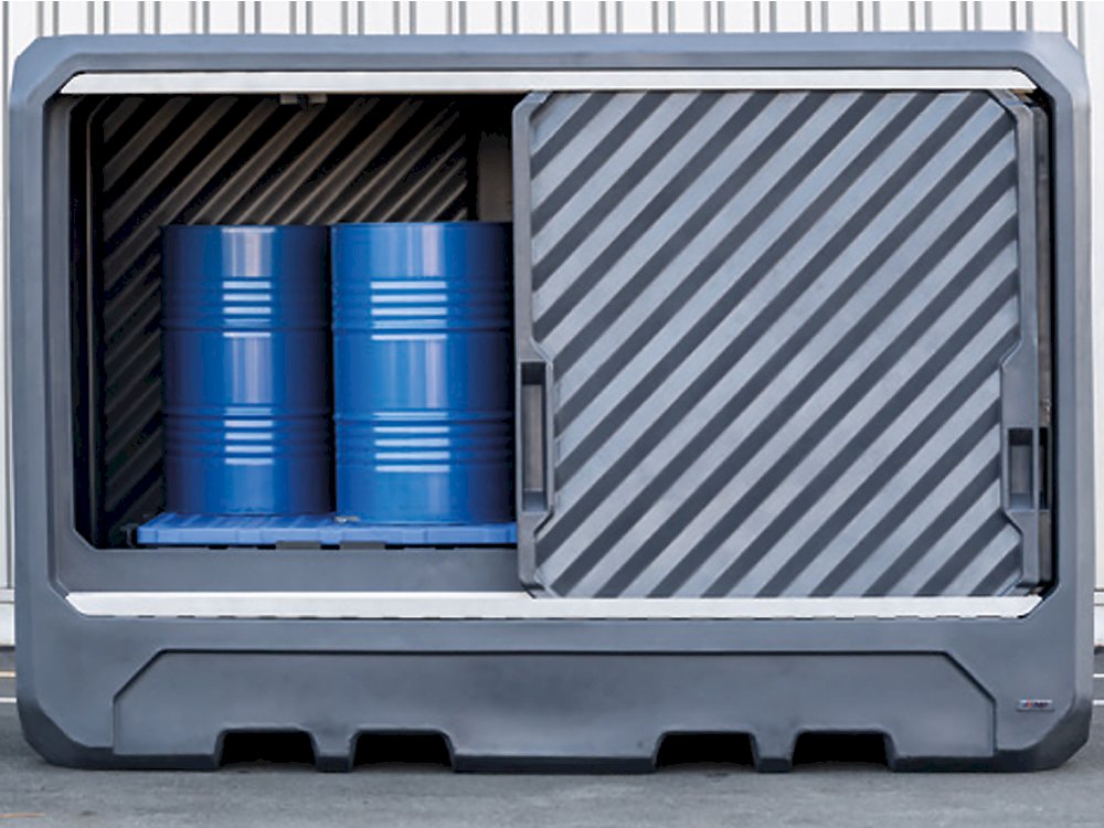 Module pouvant contenir 8 fûts ou 2 IBC