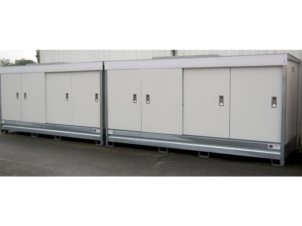 Conteneur de stockage isolé - Rétention 1500 L - Ref. CONT4M1NIPC