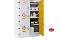 Armoire de sécurité : 4 modules, dont 1 coupe-feu 30mn - Rétention totale : 152 L - DIFOPE