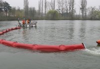 Barrage flottant BARC 2585R de 20 ml x 55 cm. Flotteurs Ø 20cm - Barrage anti-pollution avec jupe PVC de 35 cm