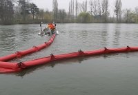 Barrage flottant BARC 2555R de 25 ml x 55 cm h. Flotteurs Ø 20cm - Barrage anti-pollution avec jupe PVC de 35 cm
