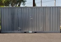Bungalow de stockage 6 m x 2 m - rétention 1454 L - Armoire DMS déchets dangereux