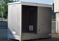 Conteneur de stockage en inox pour corrosifs - Rétention 1100 L