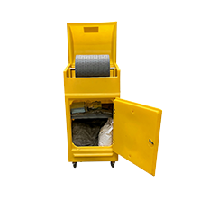 Kit absorbant anti-pollution armoire mobile avec d&eacute;vidoir